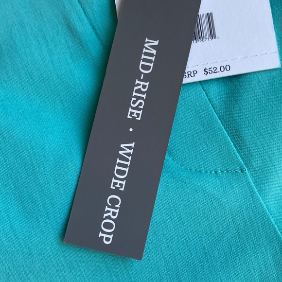 Zac & Rachel midrise wide crop pant with stretch aqua 22W - Picture 12 of 17
